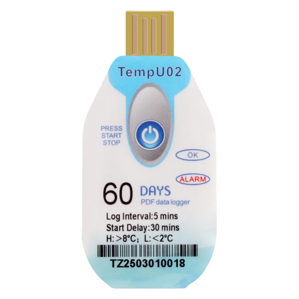 Temperature Data Logger USB Temp Record 18000 Data Capacity Temp Recorder Disposable Thermometer Logger for Cold Chain Fresh Tag