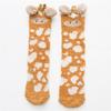 Womens Fuzzy Plush Slipper Socks Cute Animal Ears Home Warm Fleece Sleep Socks