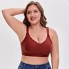 New Women's Seamless Gathering Bra No Steel Rim Full Coverage Comfort Bra V-Neck Bra No Steel