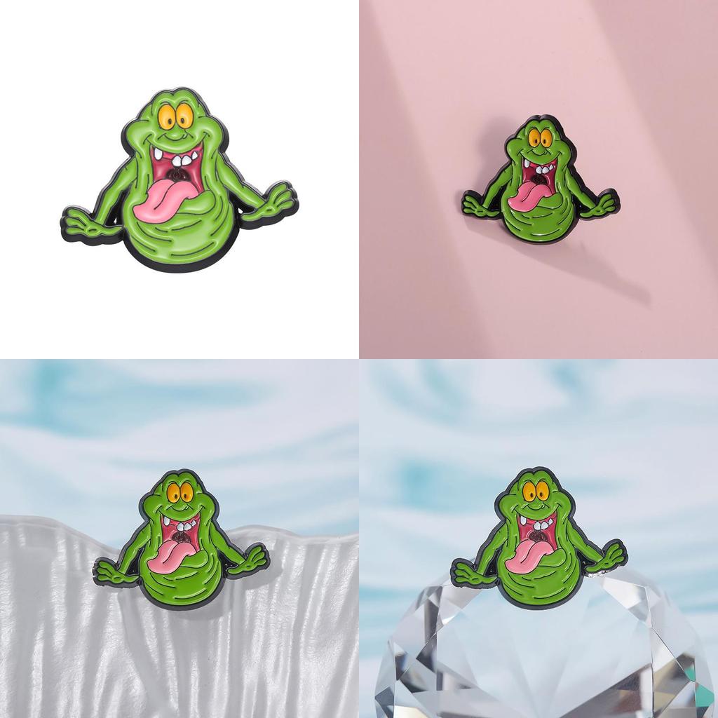 Monster Stylish Green Design Metal Brooch Pin Quirky Animal Badge Perfect For Accessories Personal