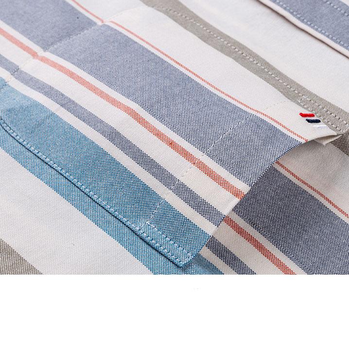 Bomull Oxford skjorte pluss størrelse S~7XL Uformelt forretningsmenn Ruteskjorter Rutete design Normal passform Langermet med frontlomme herrebluser