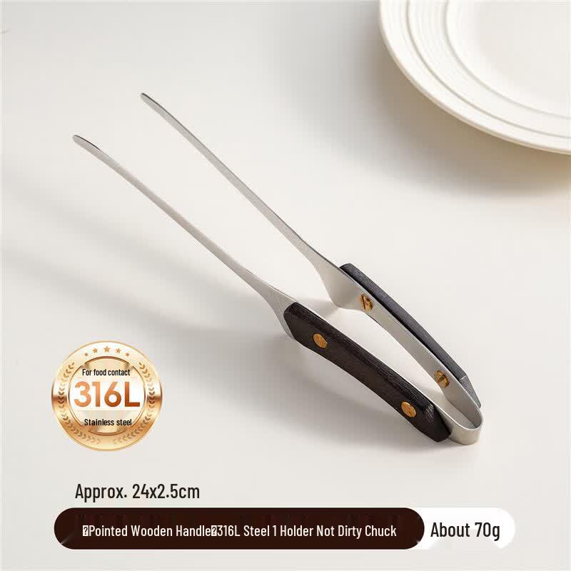 Zhi Zhou 316L Stainless Steel Long Handle BBQ Tongs