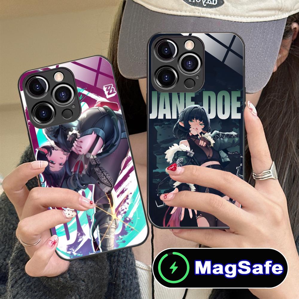 Zenless Zone Zero Jane Doe Phone Case for iPhone 17 16 15 14 13 12 11 Air Pro Max Plus Mini MagSafe Glass Colorful Cover Pretty