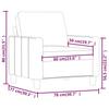 Vidaxl Armchair, Black, 60 Cm, Upholstered In Faux Leather