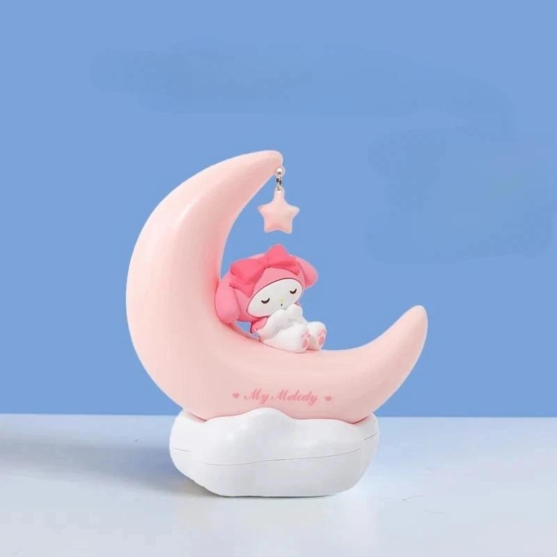 אור לילה ירח קינמון רול קורומי מלודי קישוטי LED פולטי אור ממשק USB קישוט שולחני