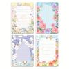 4pcs (200 Pages) Dream Garden Memo Pad Thick Paper Home Office and School Message Pads Mini Cute Stationary Supplies 2.95*4.33in