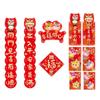 2024 Chinese New Year Decor Couplet Set for Home and Office Couplets Red Envelopes for Celebrating the Festive Season