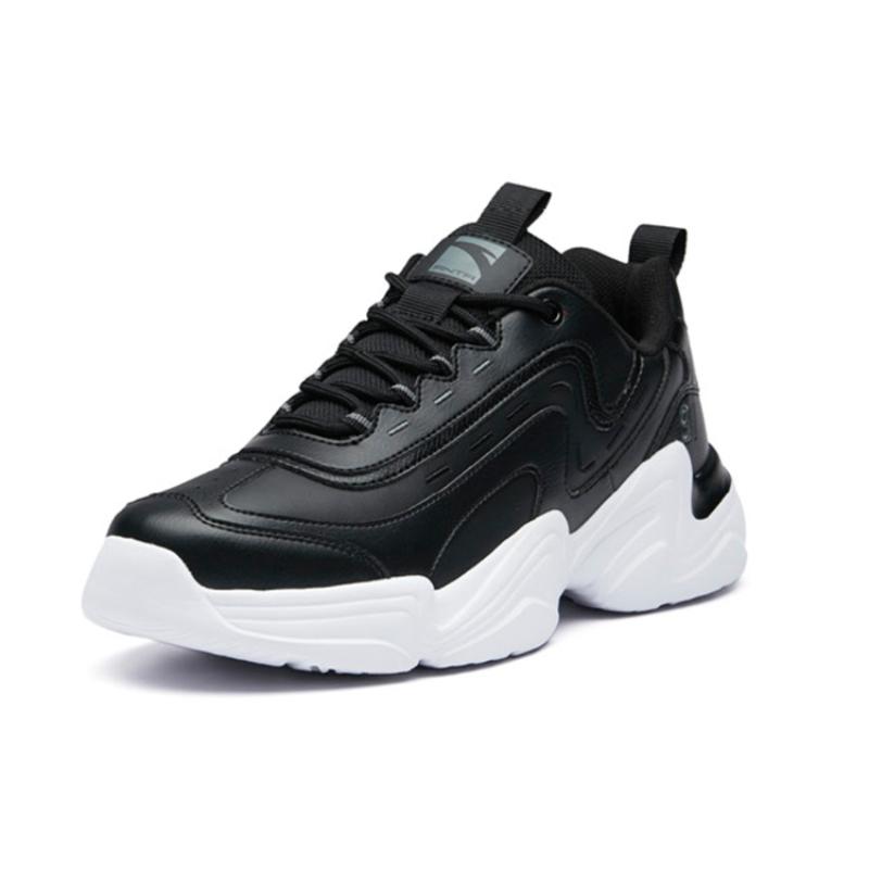 Anta Anti-Slip Wear-Resistant Low-Top Chunky Sneakers Men's Black Sneakers
