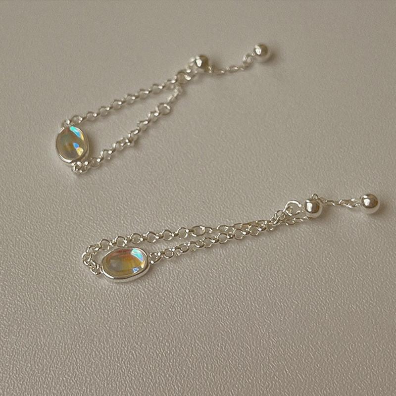 Stunning 925 Sterling Silver Moonstone Adjustable Geometric Ring For Women Fashion