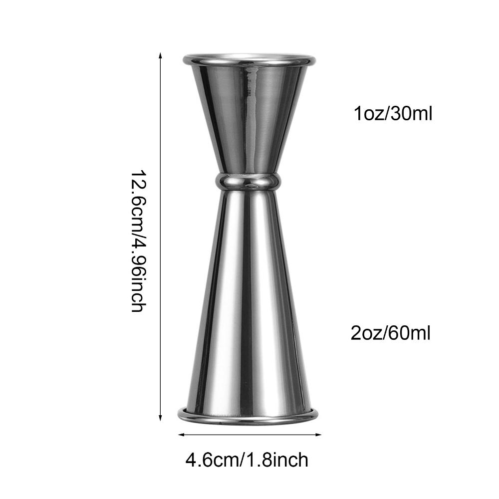 1oz 2oz New Dual Design Measure Cup Double Cocktail Jigger Stainless Steel Japanese Jigger with Measurements Scale Inside