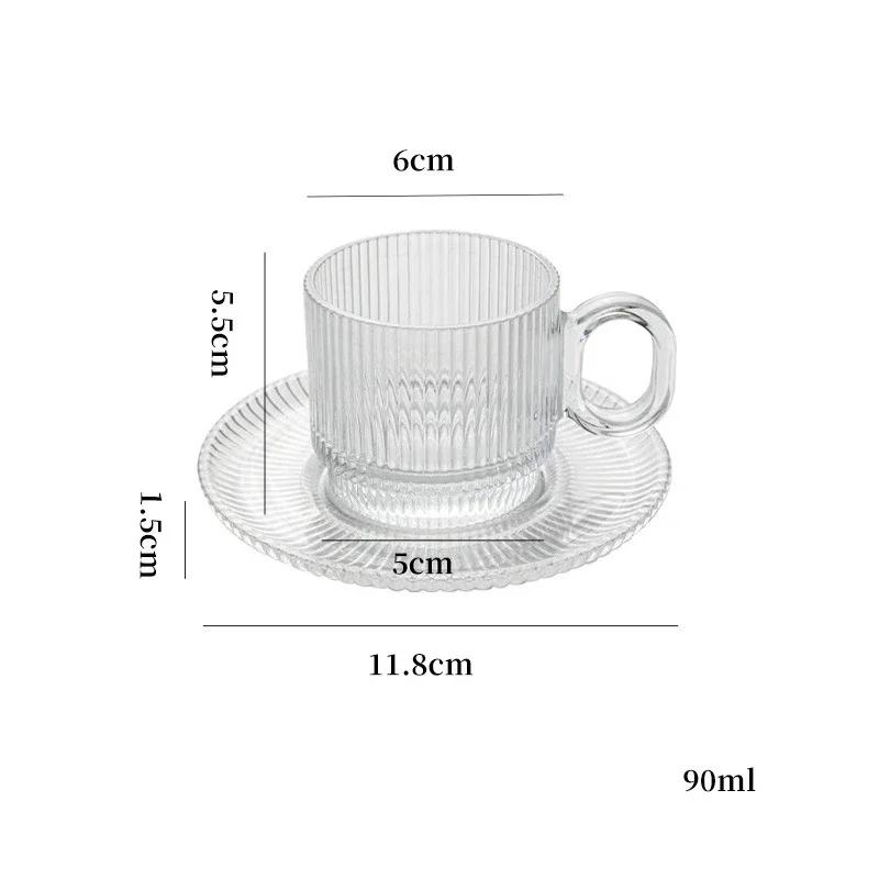 

Высококачественные кофейные чашки в американском стиле, легкие, роскошные, стеклянные кофейные чашки для послеобеденного чая, домашнего завтрака, овсянки, йогурта