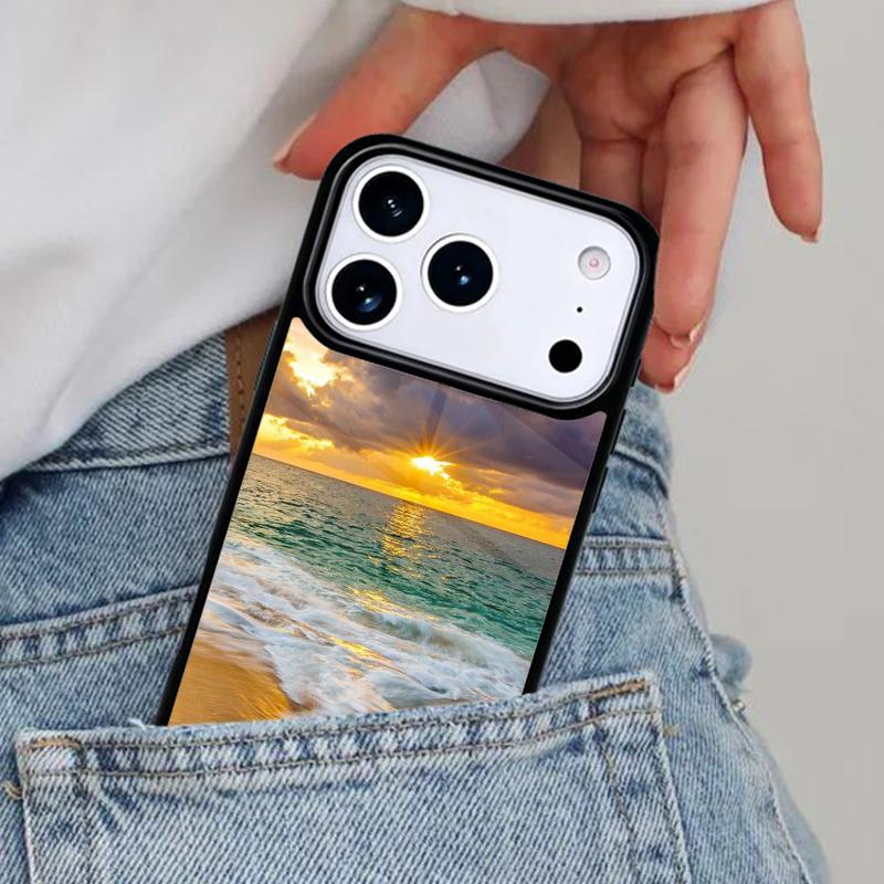 Beach Sea Sky Phone Case for iPhone 16e 15 14 13 12 17 Pro Max Plus Air 17pro Cover Coque