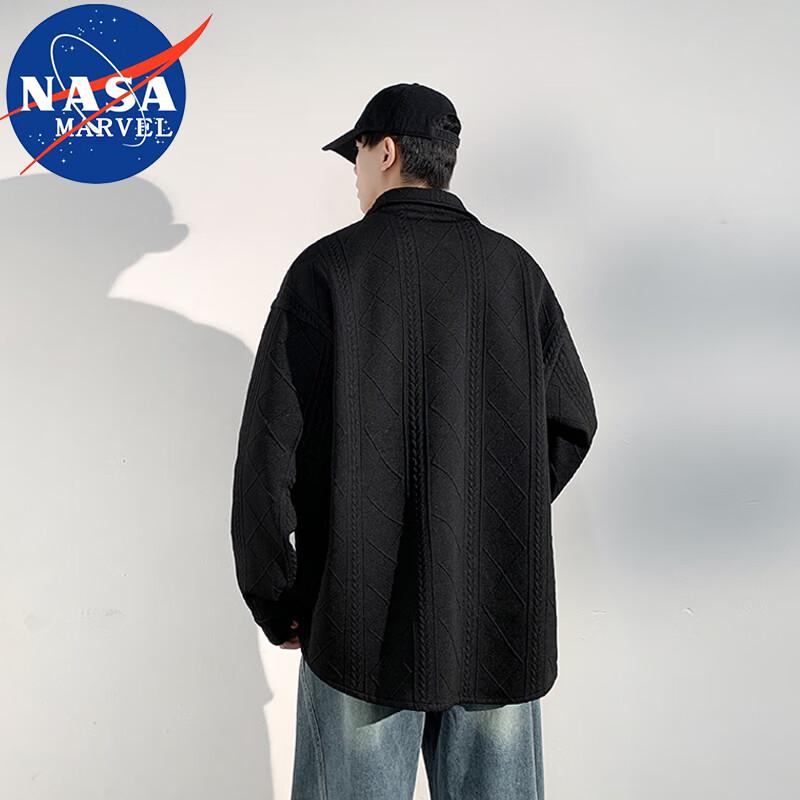 NASA MARVEL Men's Loose Fit Long Sleeve Casual Shirt