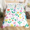 Watercolor Floral Duvet Cover Queen King Size Suitable for Boys and Girls Cute Floral Bedding Spring Set Room Decoration 3 Pcs