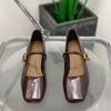 Spring French Evening Breeze Temperament Commuter Shoes New Fairy Thick Heel Mary Jane Small Leather Shoes