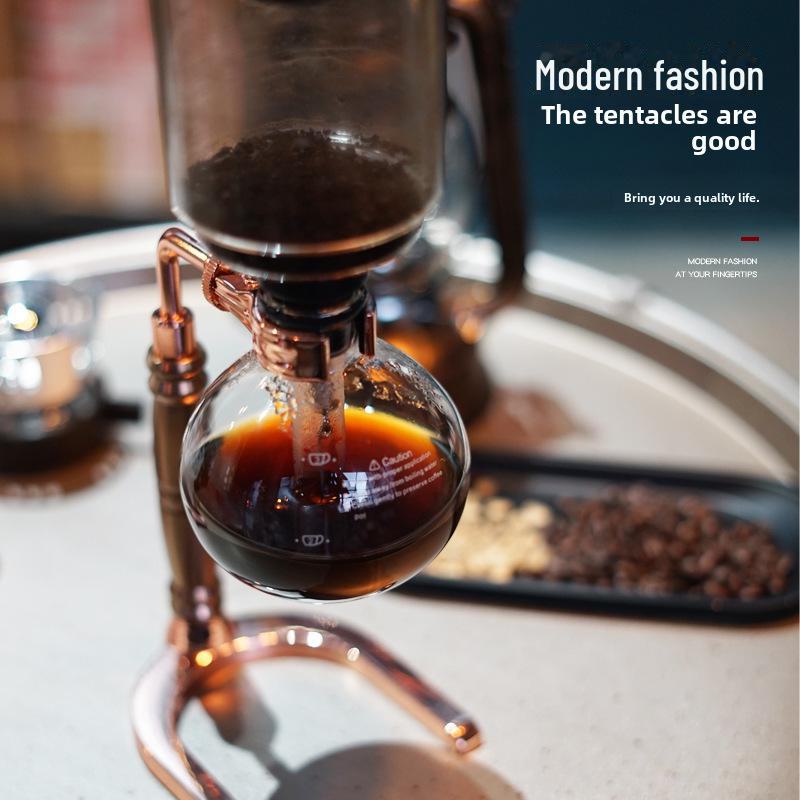 Household Glass Siphon Coffee Maker Set - 3 & 5 Serving Options