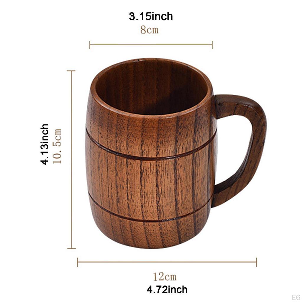 Pivní hrnek ve tvaru sudu, multifunkční minimalistický klasický dřevěný hrnek na kávu