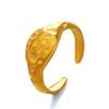 Simplicity Stainless Steel Hammer Texture Rings For Women Men Fashion Casual Sport Waterproof Opening Rings Jewelry Accessories