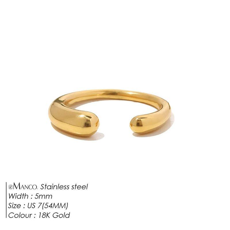 Emanco European and American Ins-Style Internet Celebrity New Stainless Steel Ring, Fashionable Niche Design, Versatile Open Ring, Direct Sales