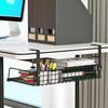 Storage Rack Under-Desk Cable Management Tray Large Capacity Hollow Design Easy To Install