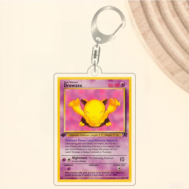 For Pokemon Elf Qikchu Dark Charmeleo Arcanine Beedrill Original Acrylic Selfmade Cartoon Anime Keychain Pendant Toy Gift 5cm