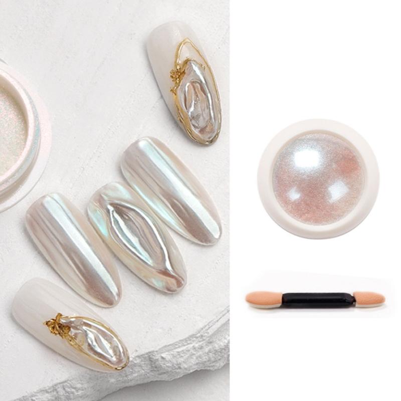 Mirror Chrome Nail Powder Metallic Holographic Chrome Nail Powder Mirror Nail Chrome Powder for Manicure Nail Art Decors