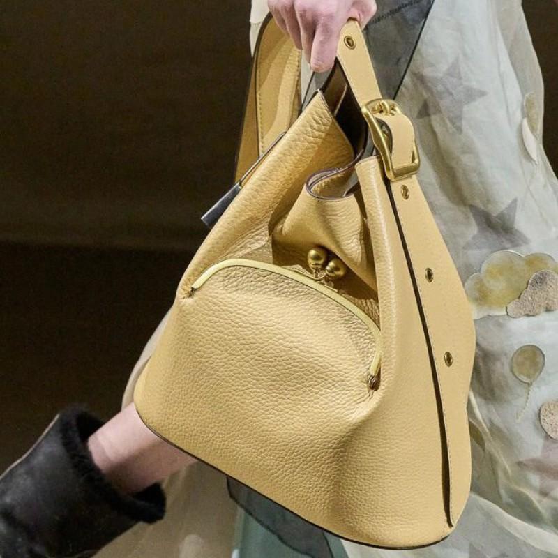 Large Capacity Bucket Tote Bag Women With Snap External Pocket Streetwear Shoulder PU Leather
