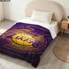 Los Angeles Lakers Print Flannel Blanket, High quality Comfortable for All Seasons, Home Decor, Warmth and Comfort, Perfect for Christmas Gifts
