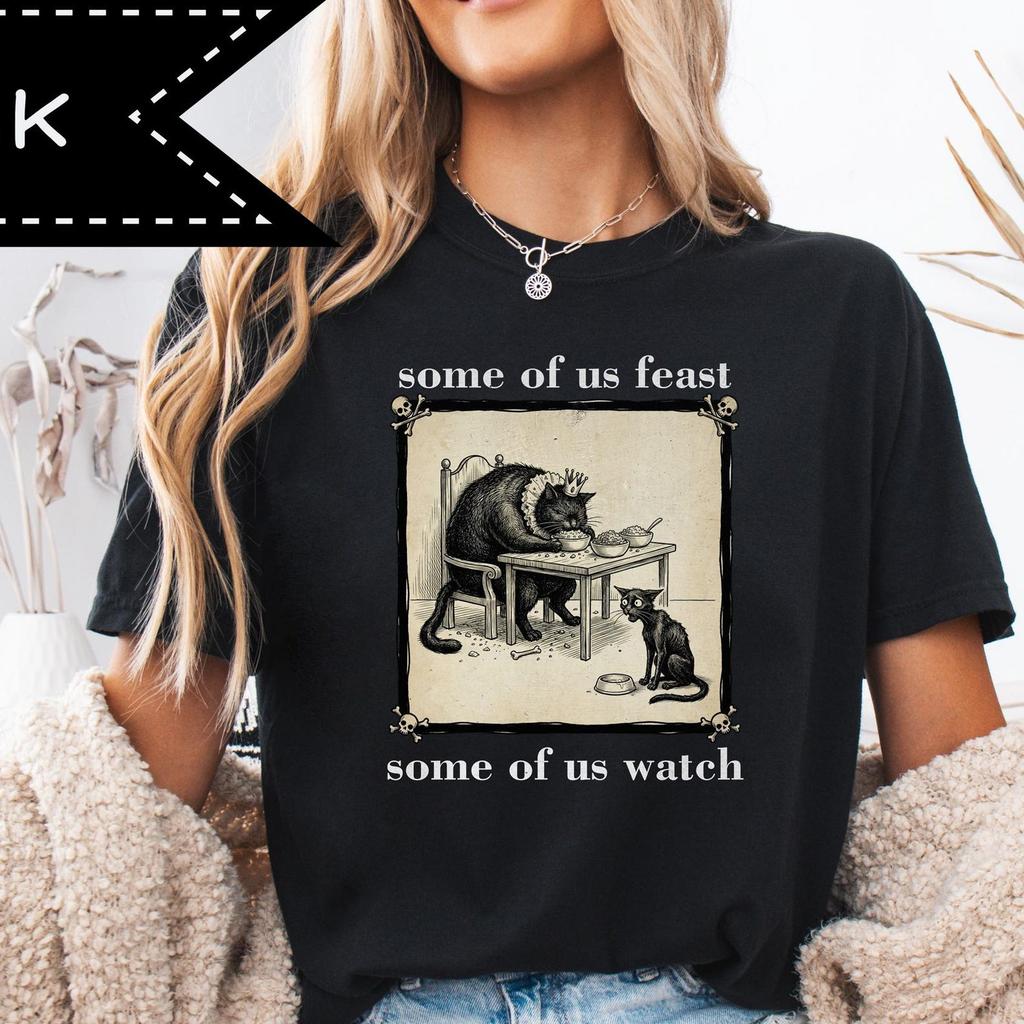 Black Cat Graphic Tee, Vintage Cat Dad Shirt, Retro 80s Anime Style, Fat Cat Tee