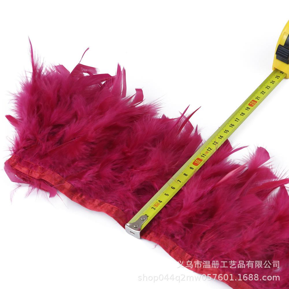 Turkey Feather Cloth Edge Diy Car Doll Decorative Material Fire Lace Dress Skirt 1M/Bag