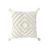Bohemian Flocked Embossed Tassel Woven Lumbar Pillow Cover