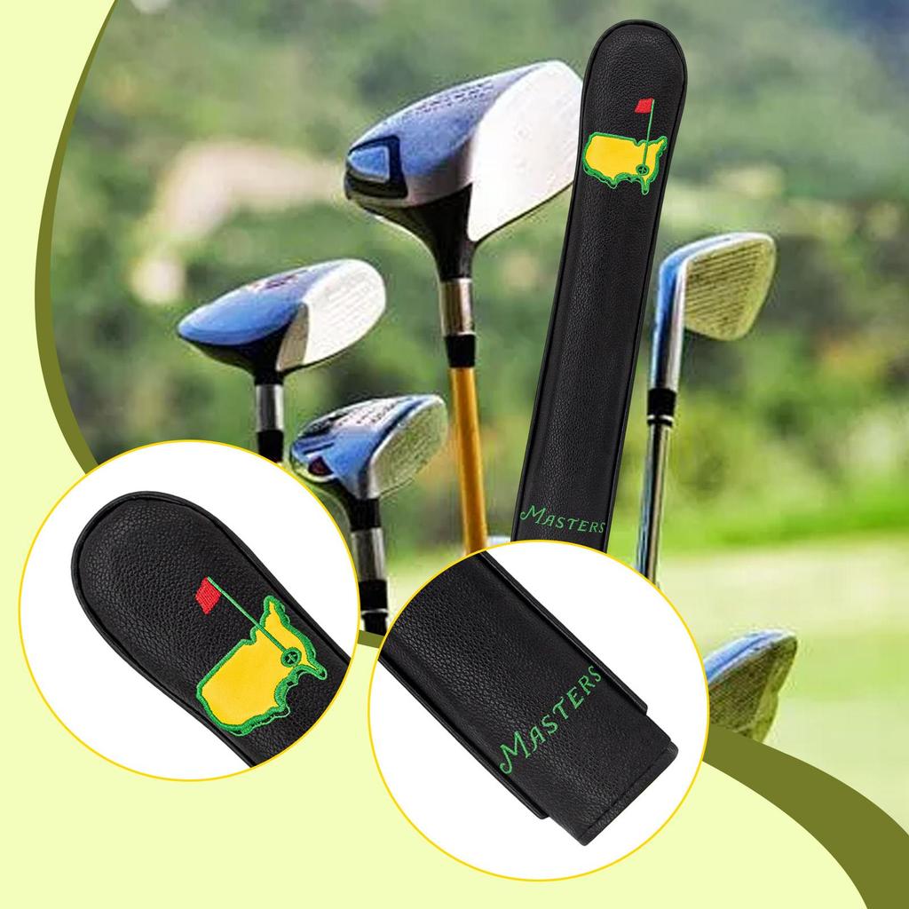 Alignment Golf Rod Headcover Practice Training Cover PU Leather Waterproof Club