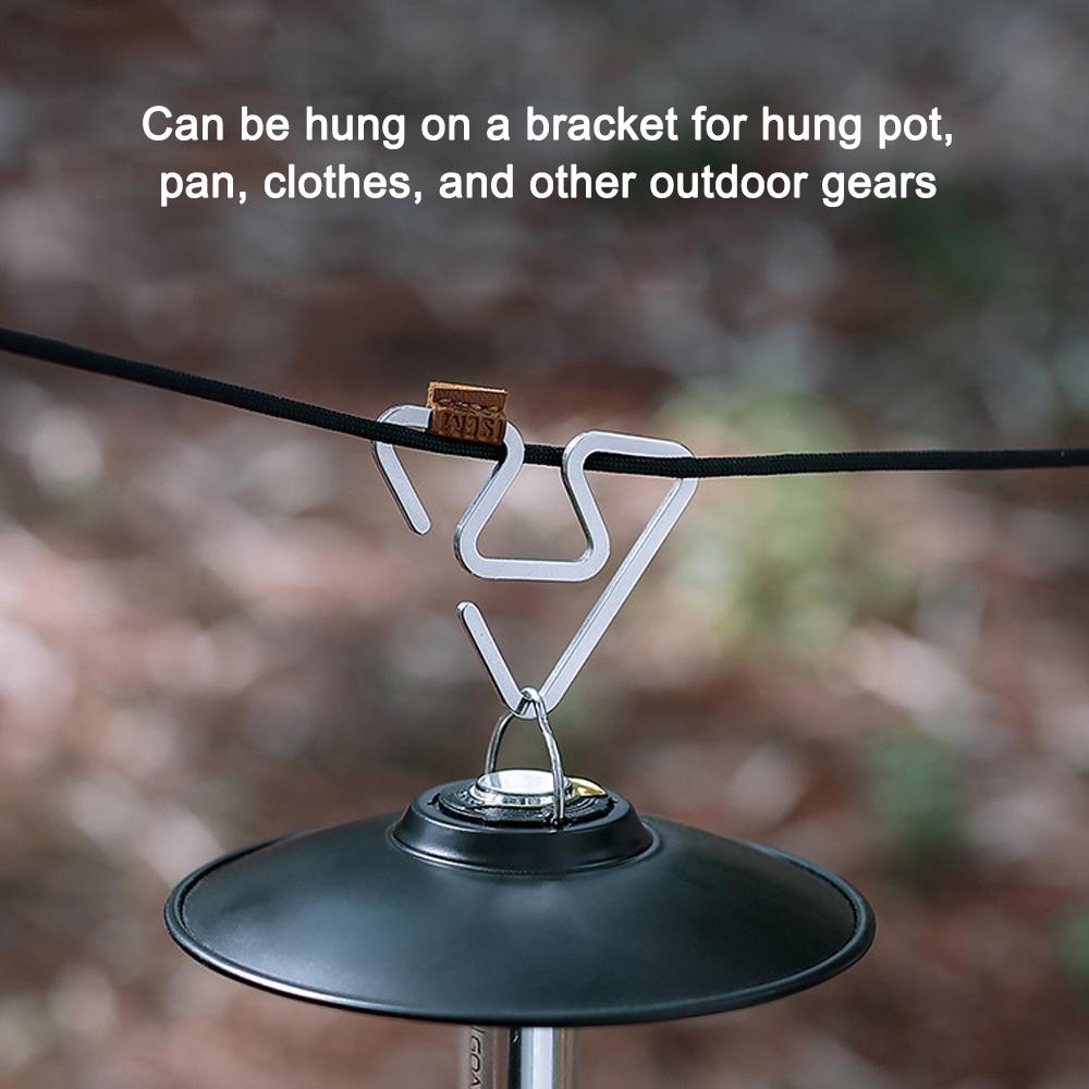 Multifunksjonell Henger Krok Telt Lyshengere Utendørs Camping Vandring Lantern Hung Spenne Rustfri