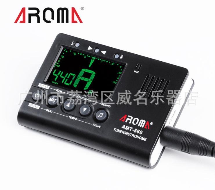 Aroma Anoma AMT560 Трехфункциональный гитарный тюнер и метроном Zinc Alloy