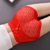 Plus Size Women Sexy Hollow Lace Seamless Ice Silk Breathable High Waisted Triangle Briefs
