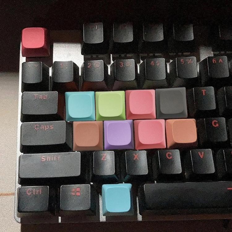 20 Stück Farb-PBT 1U Tastenkappen-Set XDA Höhe XDA Druck Leere Tastenkappe Zum Personalisieren von Mechanischen Tastaturen Verbessert das Tippen
