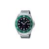 All-metal Series-disc 200 Meters Waterproof Quartz Movement Stainless Steel Strap Japanese and Korean Watch Men's Watch Black Dial MDV-107D-3A