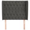 VidaXL Headboard with Ears Dark Grey 93x23x118-128 Cm Velvet3118329