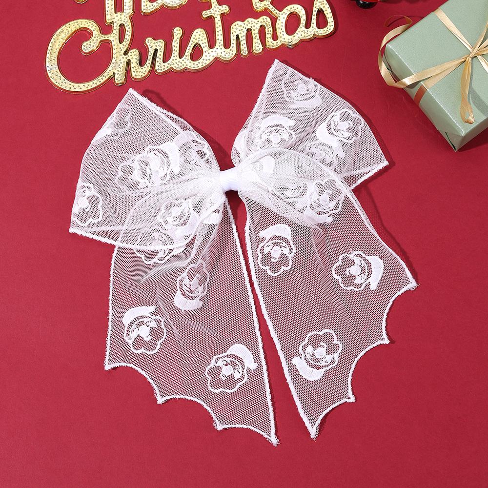 Halloween Bat Bow Hair Clips Bat Embroidery Lace Tulle Veil Gothic Hairpins Spooky Cosplay Hair Accessories For Women Girls