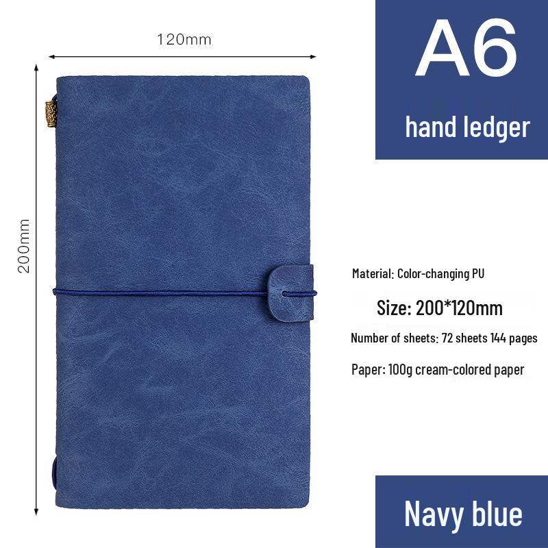 Ретро блокнот формата А6 с логотипом и резинкой - Креативный офисный и дорожный блокнот A6