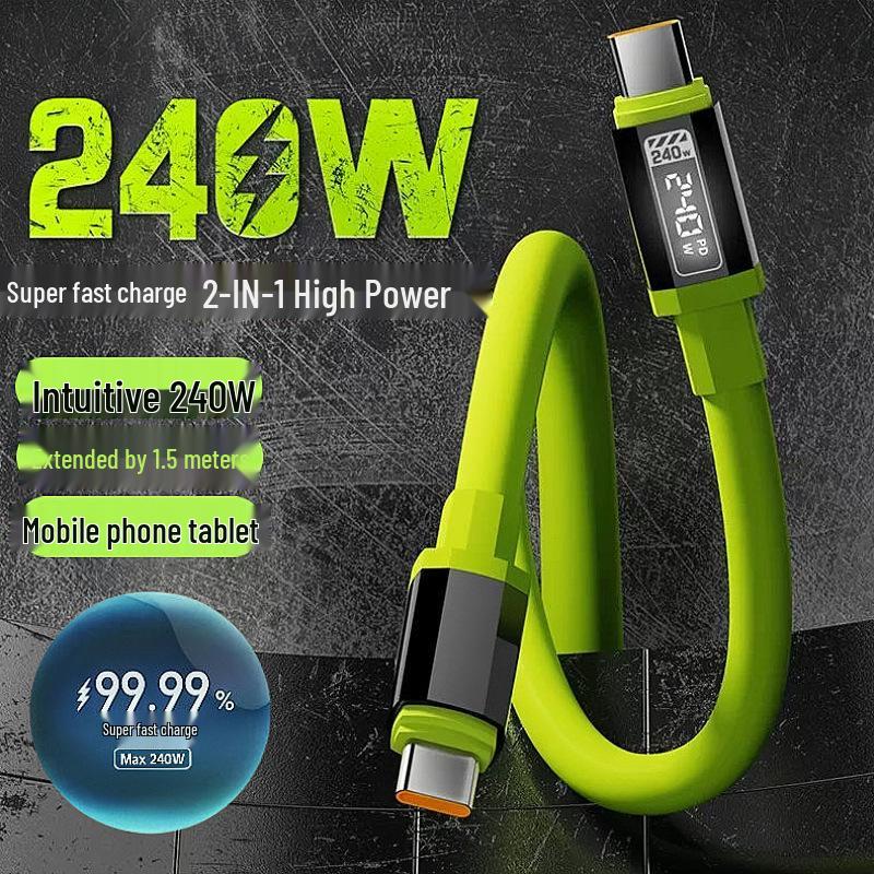 Cablu Inteligent de Încărcare Rapidă 240W pentru Dispozitive Apple, Huawei și Type-C