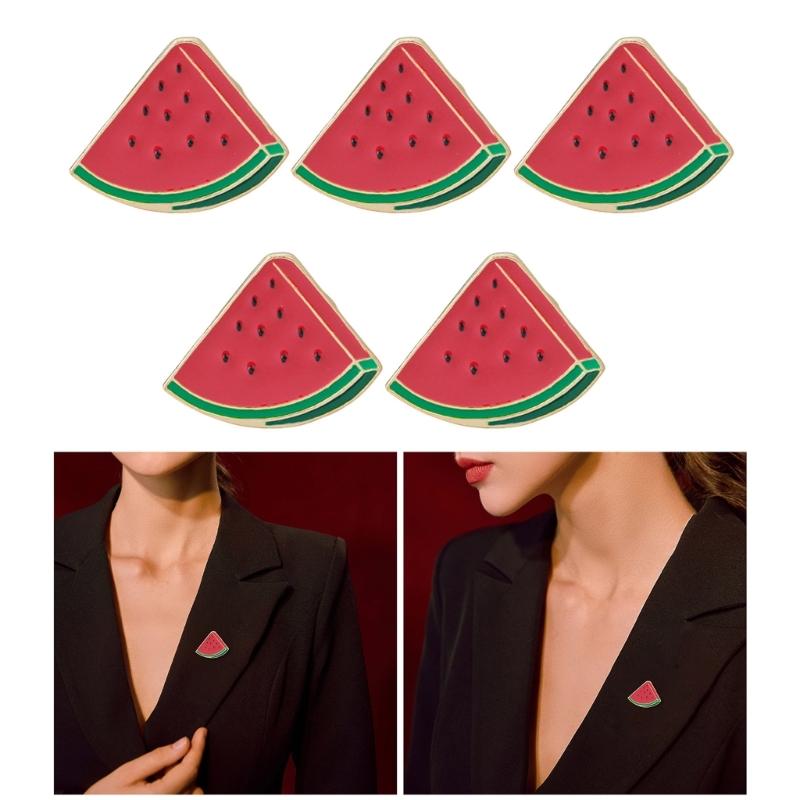 Spilla Charm alla Moda Smalto Anguria Spilla Frutta alla Moda Distintivi Anguria Regalo per Adolescenti e Bambini