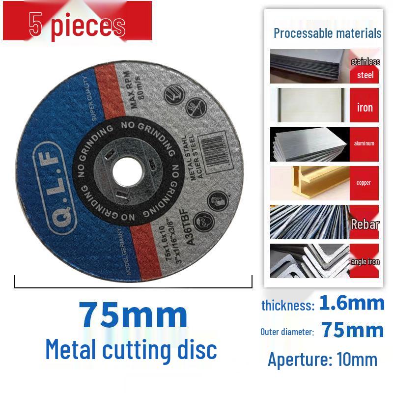 Mini 76mm (3") Angle Grinder Blade: Metal Grinding & Polishing Disc, Cutting Wheel 10mm Arbor.