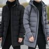 Winter Warm Long Outwear Hooded Mid Length Hooded Men Warm Coat Winter Jacket Fashion Parka Overcoat