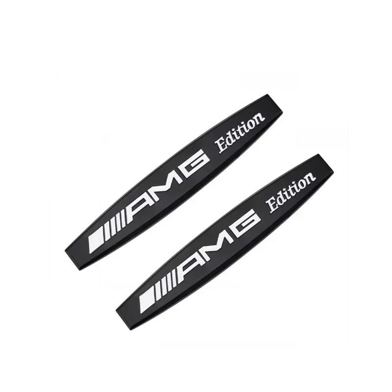 2026 New 2pcs 3D AMG Edition Metal Logo Car Fender Badge Sticker For Benz Lorinser Avantgarde Emblem Auto Decal Decorative Accessories