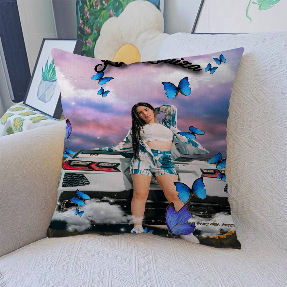 K-Kimberly L-Loaiza Pillow Covers Cartoon Sofa Decorative Home Double-sided Printing Short Plush Cute Cushion Cover