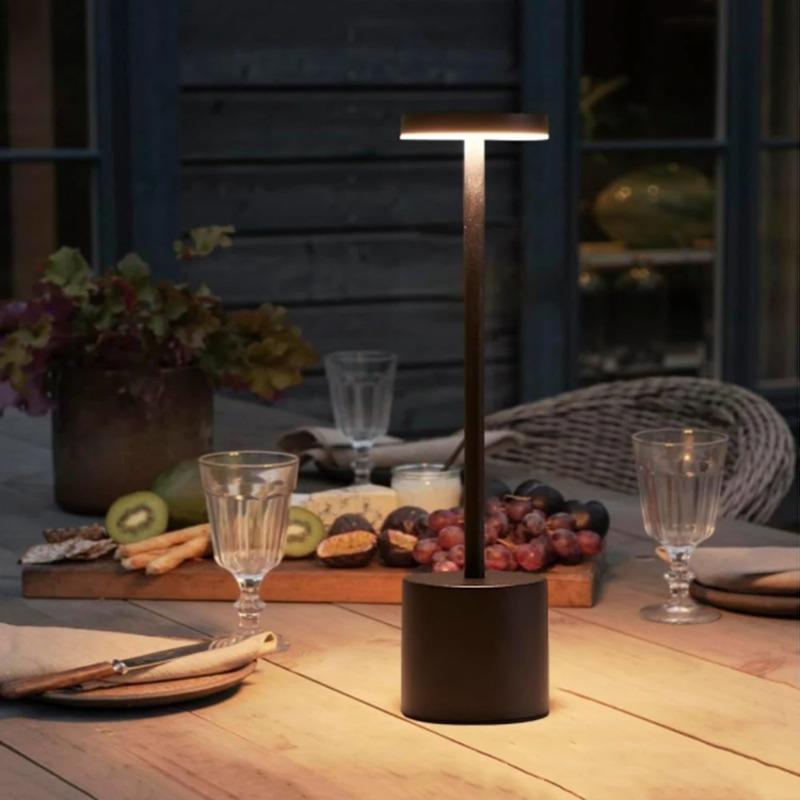 Portable LED Cordless Touch Table Lamps Rechargeable Desk Lamp 3Colors Adjustable Bedside Creative Ambient Light for Room Decor