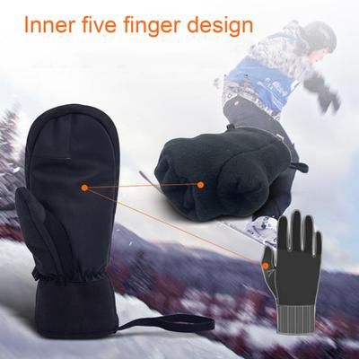 Winter-Skihandschuhe mit Touchscreen, wasserdicht, Thermo-Schneehandschuhe, dicke, warme Fäustlinge zum Skifahren, Snowboarden, Outdoor-Sport