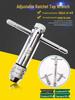 Adjustable T-Handle Ratchet Tap Wrench for Threading