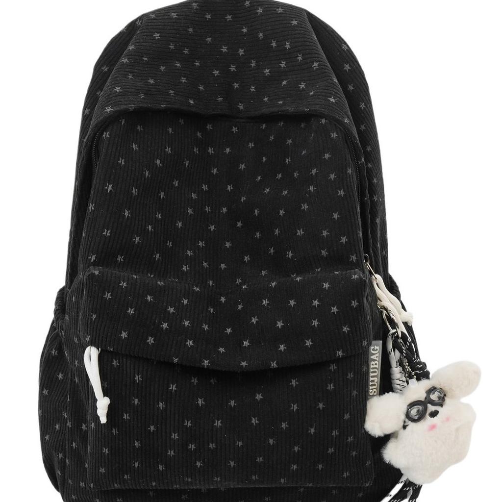 Schoolbag Japanese Ins Girl's Heart Bow School Bag, Junior and Senior High School Student Backpack Large Capacity Autumn and Winter Lightweight